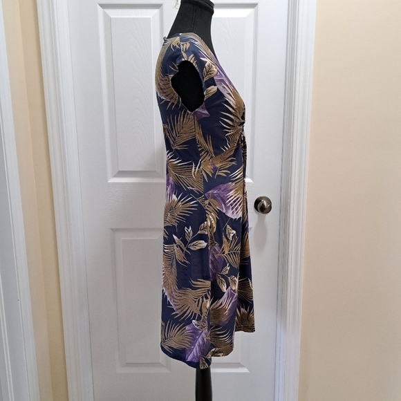 ❤️ NWT Sansara Tropical Print Dress Women's Small Twist Front Sleeveless Dress - Picture 4 of 10